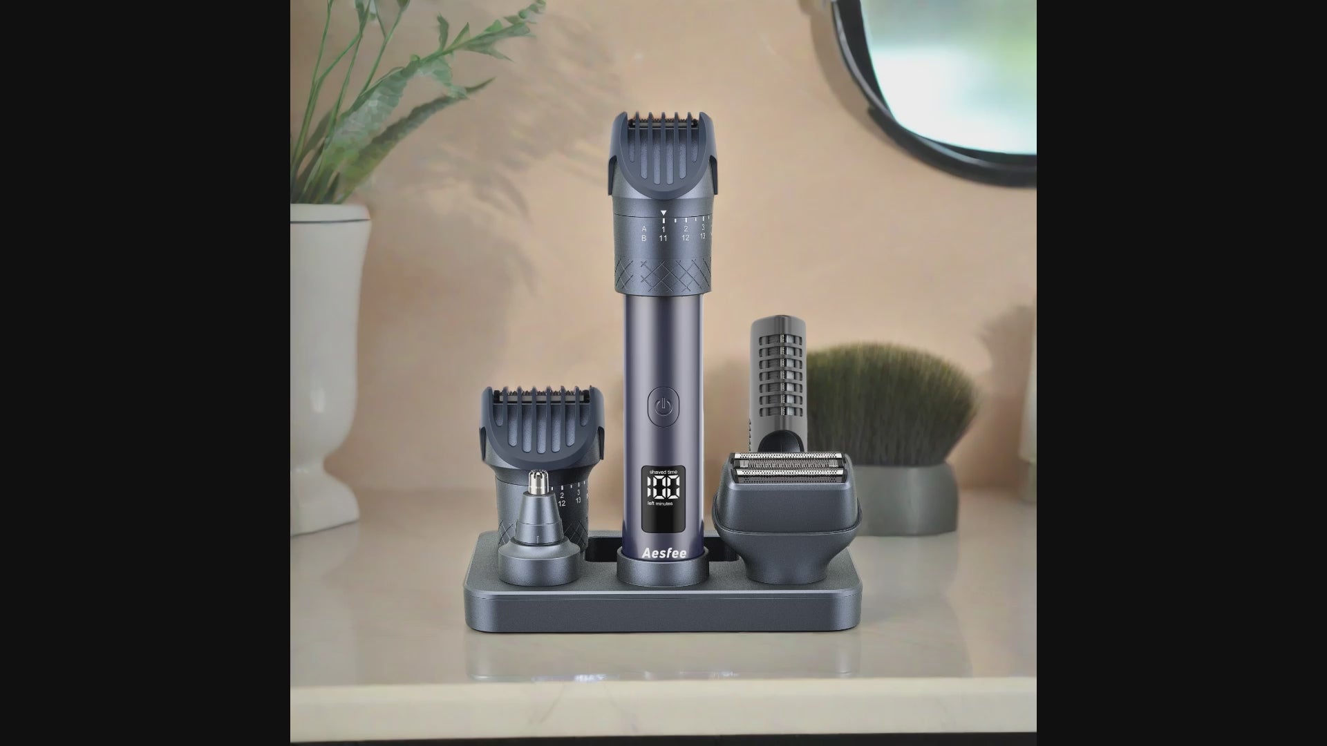 Beard Trimmer for Men with Foil Shavers, 5-in-1 Professional Hair Clippers Set with Adjustable Dial 20 Settings, Waterproof, USB-C Rechargeable Dock