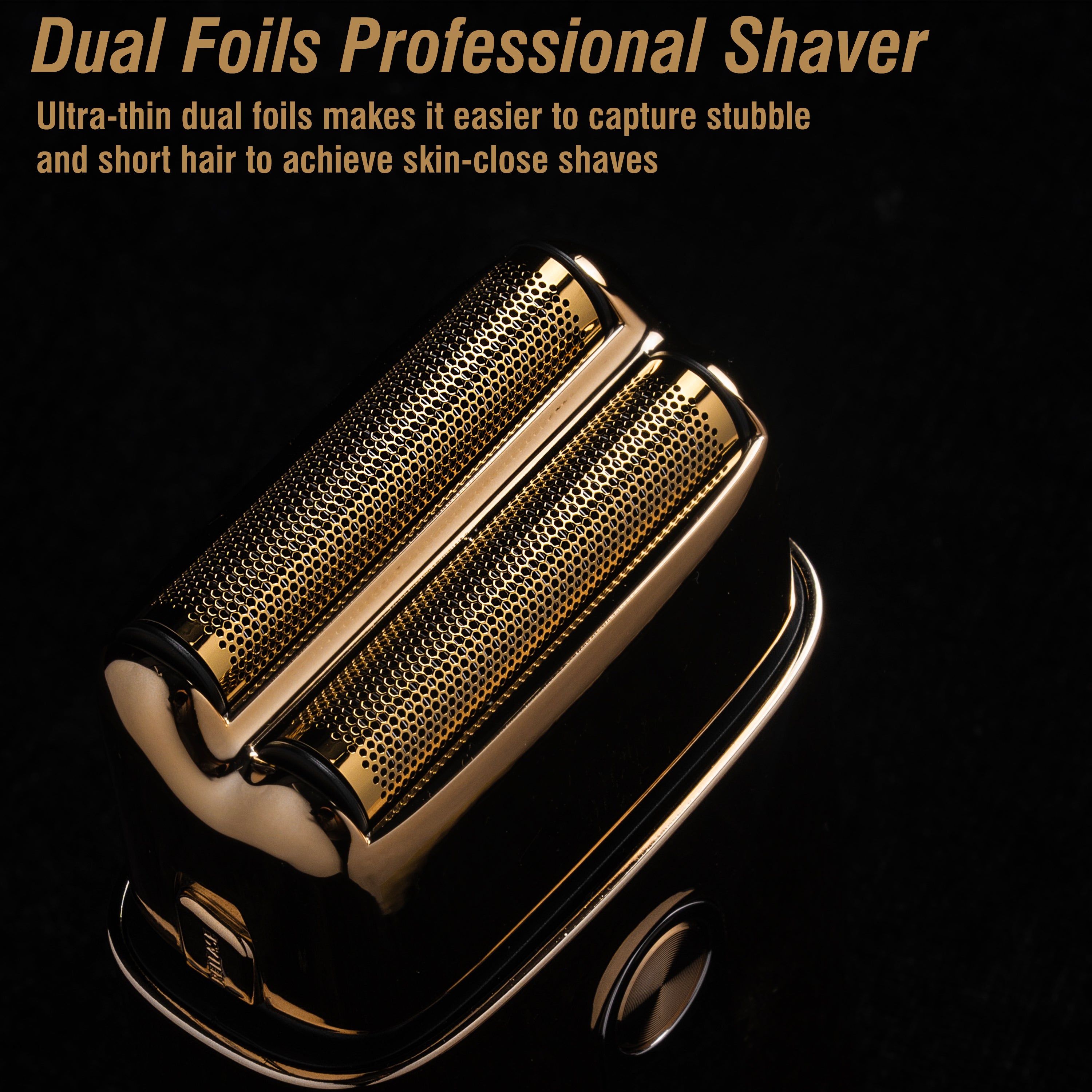Electric Foil Shavers for Men Barbers - Dual Foils Shaver for Bald Head, Fades - Precise Face Razors for Clean Beard Stubble Shaving Type-C Rechargeable