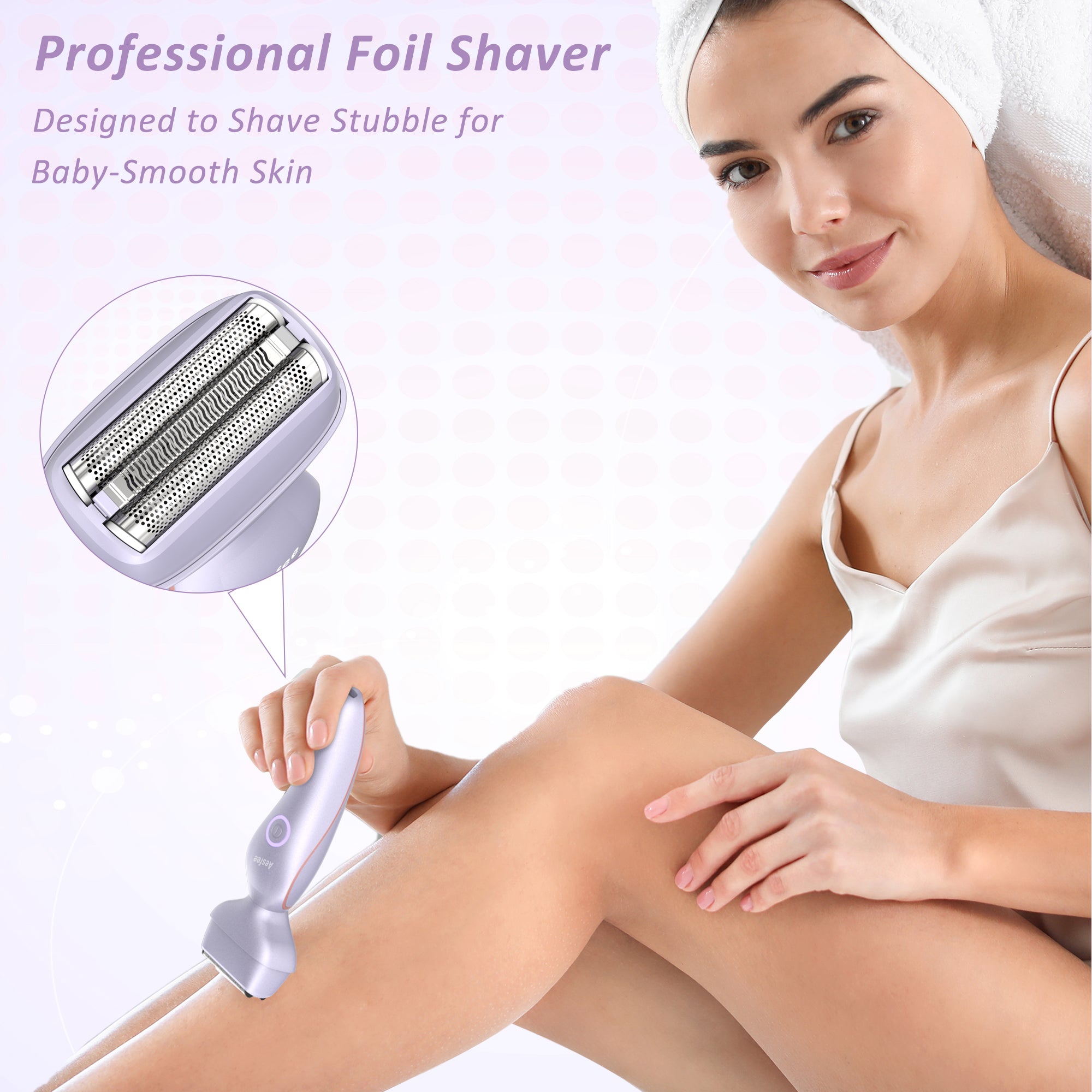 Electric Razors for Women Face Full Body, 2-IN-1 Bikini Trimmer Shavers for Womens Legs Arms Underarm Pubic Hair, Waterproof, USB-C Rechargeable