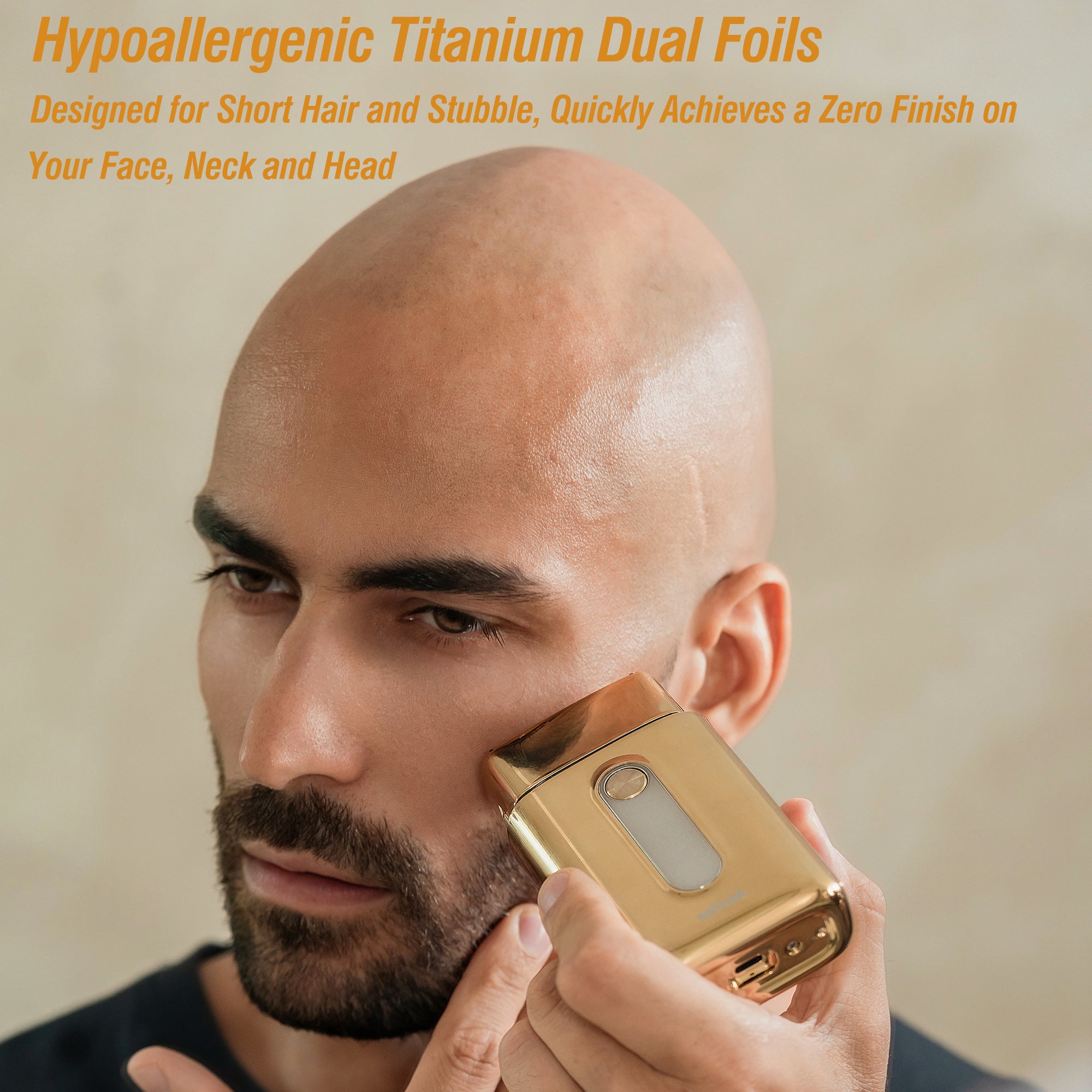 Electric Foil Shavers for Men Barbers - Dual Foils Shaver for Bald Head, Fades - Precise Face Razors for Clean Beard Stubble Shaving Type-C Rechargeable