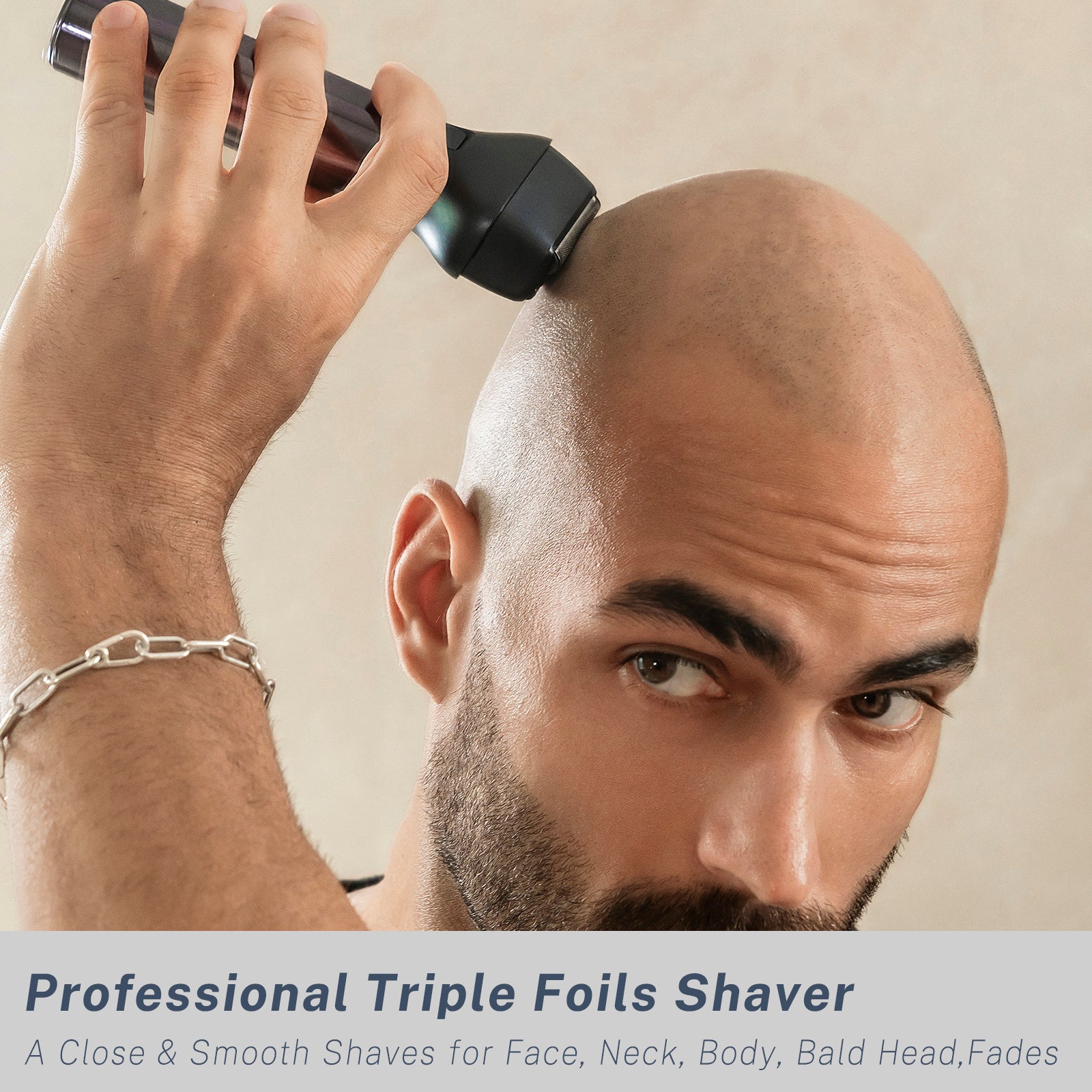 Beard Trimmer for Men with Foil Shavers, 5-in-1 Professional Hair Clippers Set with Adjustable Dial 20 Settings, Waterproof, USB-C Rechargeable Dock