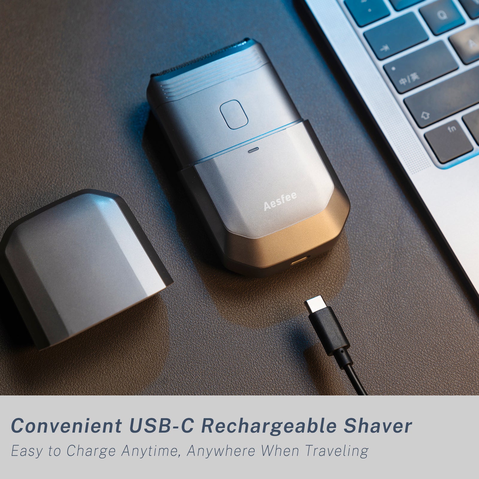 Travel Electric Razor for Men Face - Compact Electric Foil Shavers for Mens Bald Head - Small Portable Facial Shavers Waterproof, USB-C Rechargeable